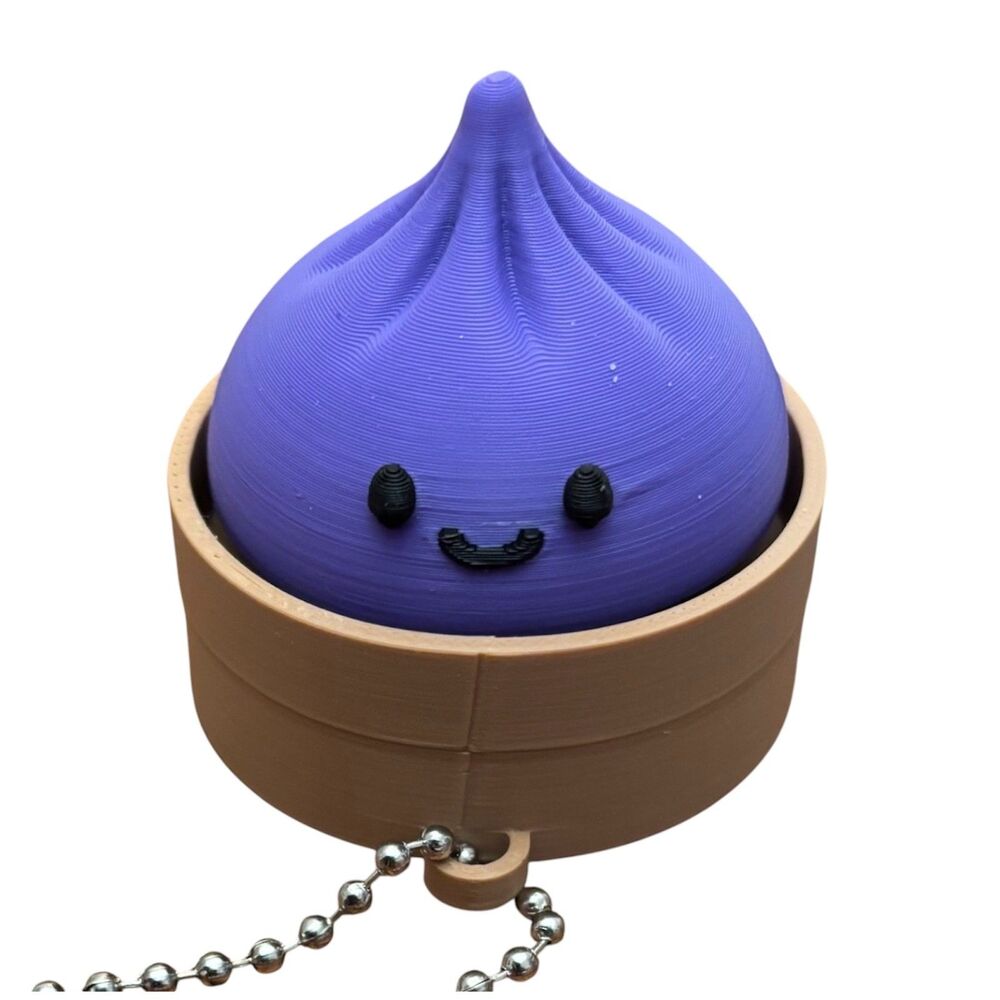 3D Printed Dumpling Clicker Fidget Toy – Purple/Caramel - CL032-0622